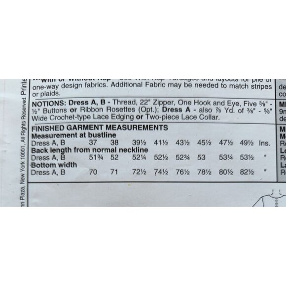 McCalls P464 130th Anniversary Sewing Pattern Vintage Misses Dresses Size 16-22 - Picture 2 of 4